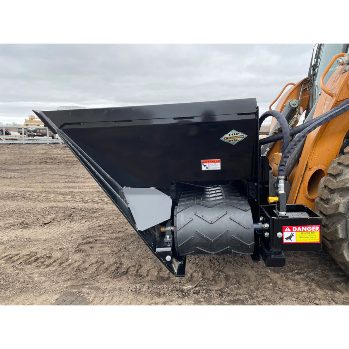 Top Dog Attachments Dual Side Flow Bucket – Heavy Material Skid Steer Attachment