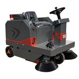 Sanitmax SM1350 53" Industrial Ride-On Floor Sweeper with Triple Brushes & 21-Gal Hopper