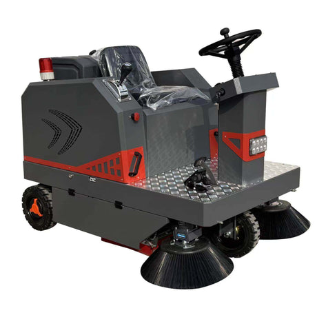 Sanitmax - SM1350 Ride-On Sweeper 53" Industrial Ride-On Floor Sweeper Machine with Triple Brushes & 21-Gal Hopper