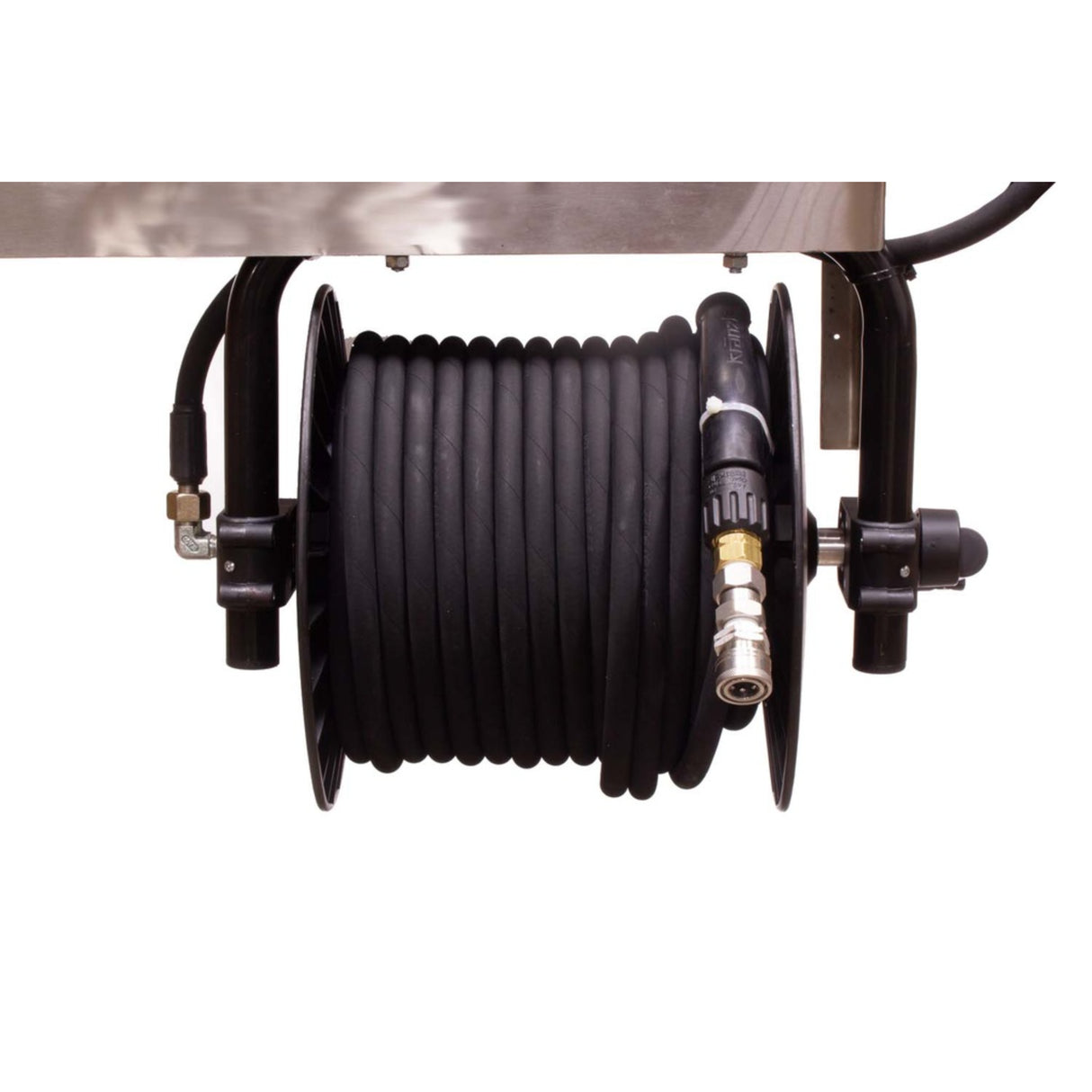 Kranzle K2020PMUSR Wall-Mount Electric Pressure Washer - 2000 PSI, 1.9 GPM with 65 ft Hose Reel & Stainless Steel Shelf