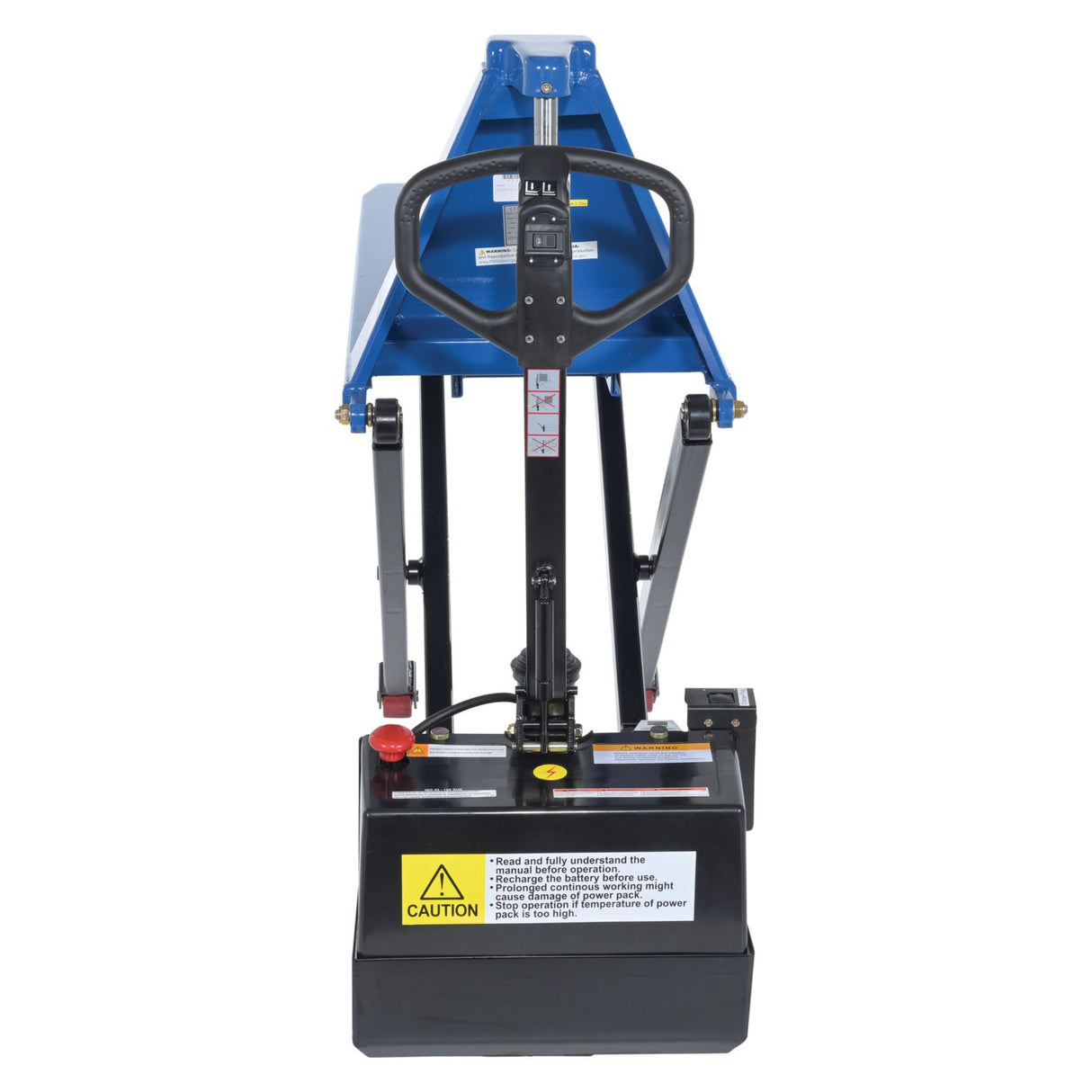 Vestil L-Series Tote Lifter — Powered or Hand-Pump Ergonomic Lifter for Skids, Totes, Boxes, and Baskets