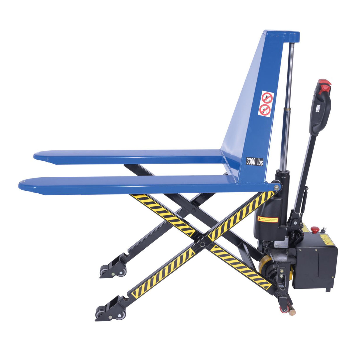 Vestil L-270-DC-HD-CTD DC Powered Tote Lifter with Power Traction Drive — Self-Propelled Tote Handling for Long-Travel Routes