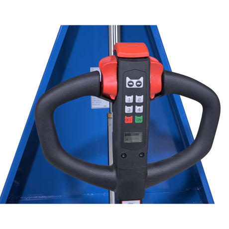 Vestil L-270-DC-HD-CTD DC Powered Tote Lifter with Power Traction Drive — Self-Propelled Tote Handling for Long-Travel Routes