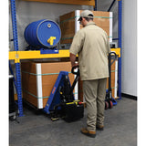 Vestil L-270-DC-HD-CTD DC Powered Tote Lifter with Power Traction Drive — Self-Propelled Tote Handling for Long-Travel Routes