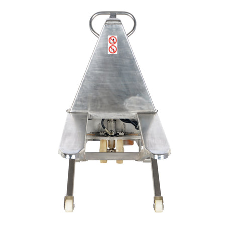 Vestil L-Series Stainless Steel Tote Lifter — Food-Safe & Wash-Down Ready Ergonomic Lifter for Pharmaceutical, Food Processing, and Clean Room Operations