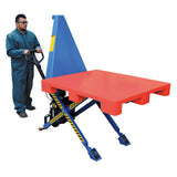 Vestil L-270-DP-HD Dual Power Tote Lifter — Hand Pump AND 12V DC Battery in One Unit for Maximum Operational Flexibility