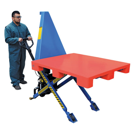 Vestil L-270-DP-HD Dual Power Tote Lifter — Hand Pump AND 12V DC Battery in One Unit for Maximum Operational Flexibility
