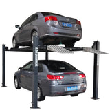 Daytona LFPP9 9,000 lb 4-Post Parking Lift – Home & Commercial Vehicle Storage Lift with Aluminum Ramps, 120V