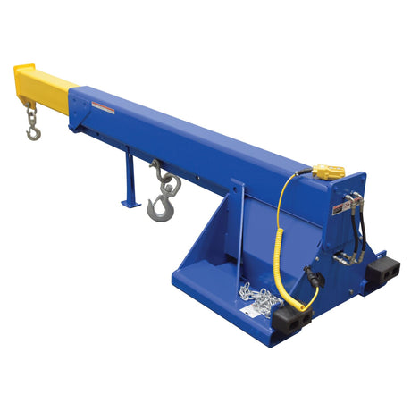 Vestil LM-HBE Hydraulic Powered Telescoping Forklift Lift Boom — Power-Operated Extension, 8,000 lb Capacity