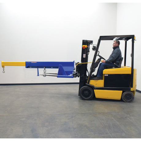 Vestil LM-HBE Hydraulic Powered Telescoping Forklift Lift Boom — Power-Operated Extension, 8,000 lb Capacity