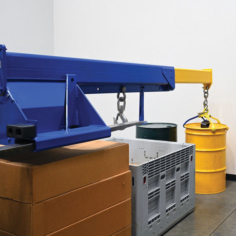 Vestil LM-HBE Hydraulic Powered Telescoping Forklift Lift Boom — Power-Operated Extension, 8,000 lb Capacity