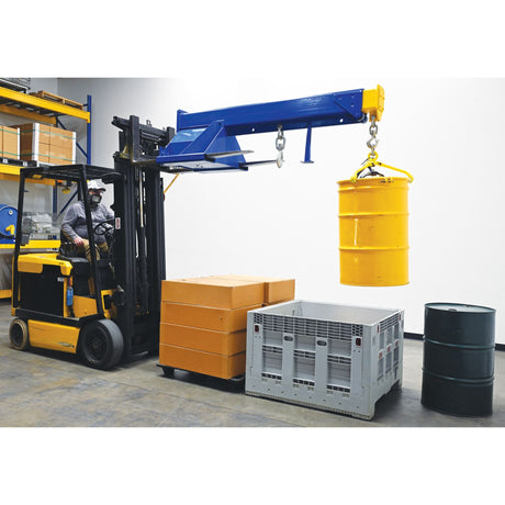 Vestil LM-HBE Hydraulic Powered Telescoping Forklift Lift Boom — Power-Operated Extension, 8,000 lb Capacity