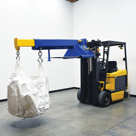 Vestil LM-HBE Hydraulic Powered Telescoping Forklift Lift Boom — Power-Operated Extension, 8,000 lb Capacity
