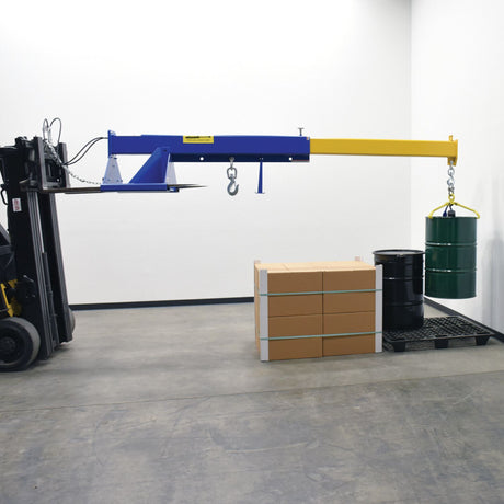 Vestil LM-HBE Hydraulic Powered Telescoping Forklift Lift Boom — Power-Operated Extension, 8,000 lb Capacity