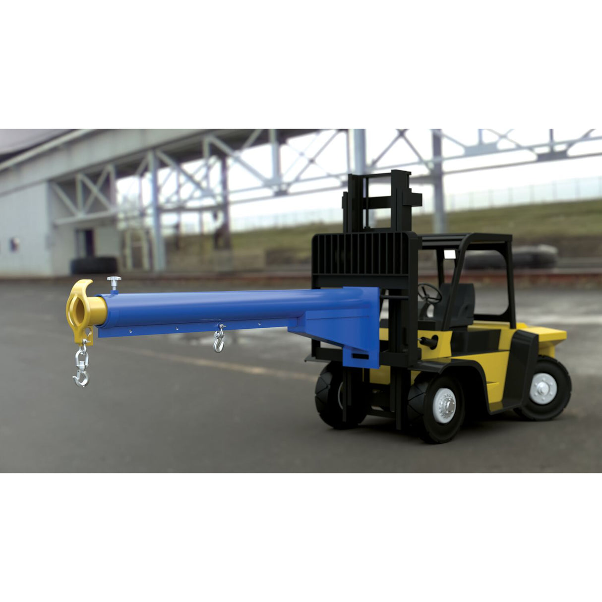 Vestil LM-CM Carriage Mounted Forklift Lift Boom — Direct Carriage Attachment, ITA Class 2 or Class 3
