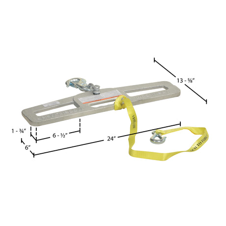 Vestil LM-HP Fork Truck Hook Plate — Forklift Lifting Hook Plate with Anchor Shackle, 4,000–10,000 lb