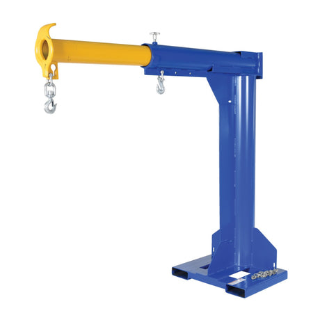 Vestil LM-HRT High Rise Telescoping Forklift Lift Boom — Elevated Hook with Extendable Reach for Above-Grade Lifting