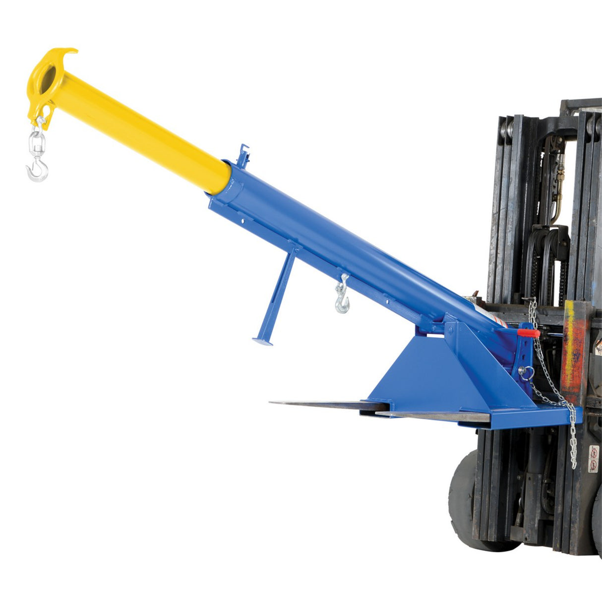 Vestil LM-OBT Orbiting Telescoping Forklift Lift Boom — Rotating Hook with Extendable Reach for Maximum Lift Versatility