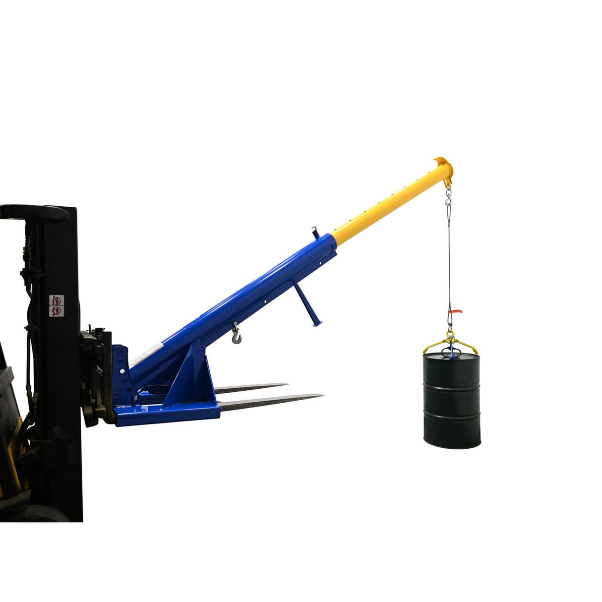 Vestil LM-OBT Orbiting Telescoping Forklift Lift Boom — Rotating Hook with Extendable Reach for Maximum Lift Versatility