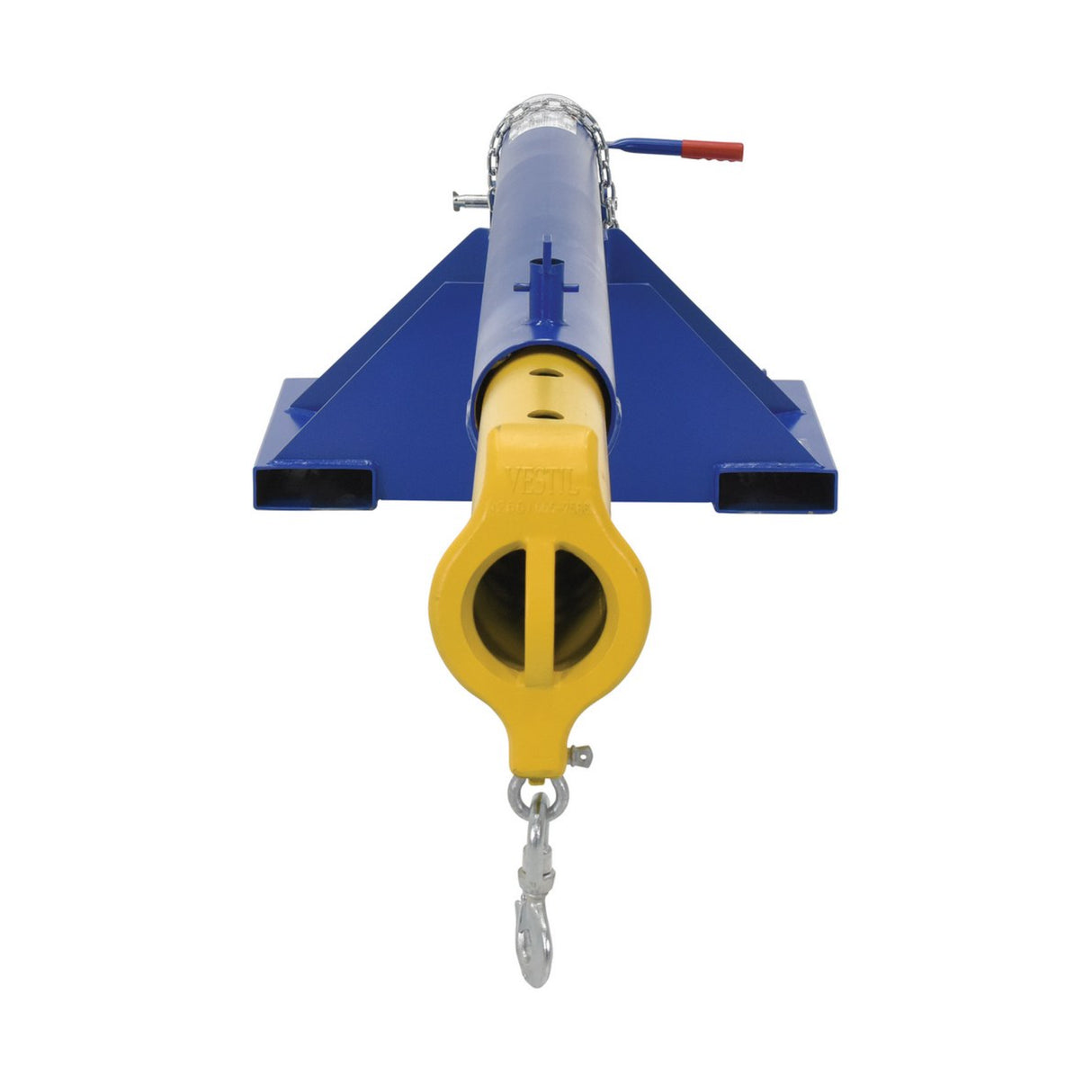 Vestil LM-OBT Orbiting Telescoping Forklift Lift Boom — Rotating Hook with Extendable Reach for Maximum Lift Versatility