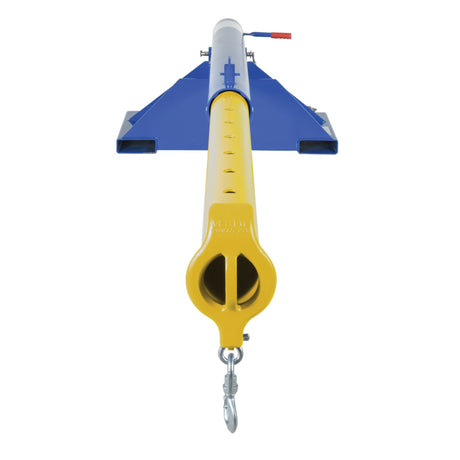 Vestil LM-OBT Orbiting Telescoping Forklift Lift Boom — Rotating Hook with Extendable Reach for Maximum Lift Versatility