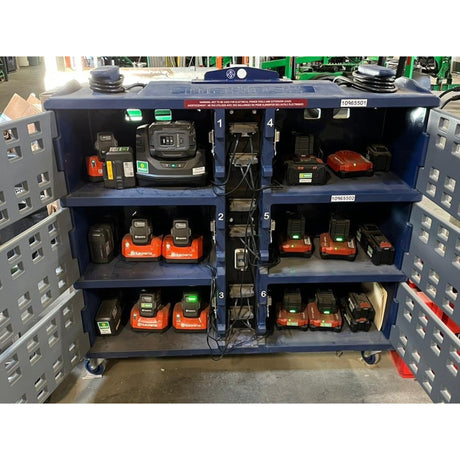 Makinex Mobile Charge Pod, 6-Locker Battery Charging Cabinet