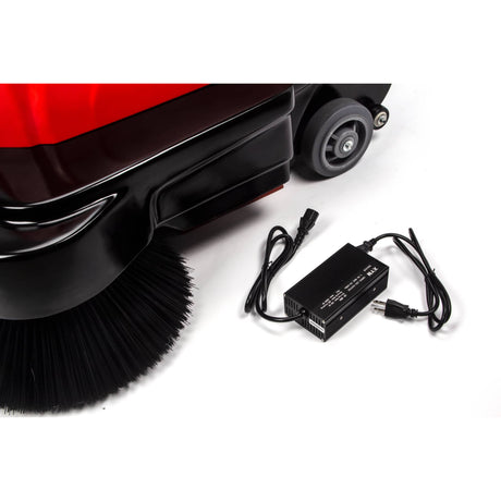 SM1050 41.3" Battery Powered Walk-behind Floor Sweeper with Water Sprinklers, Triple Brushes