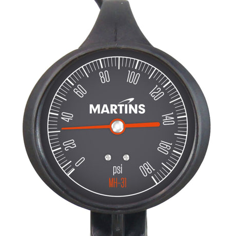 Martins Industries Flate Mate Analog Handheld Tire Inflator – 174 PSI Professional Tire Gauge & Inflator