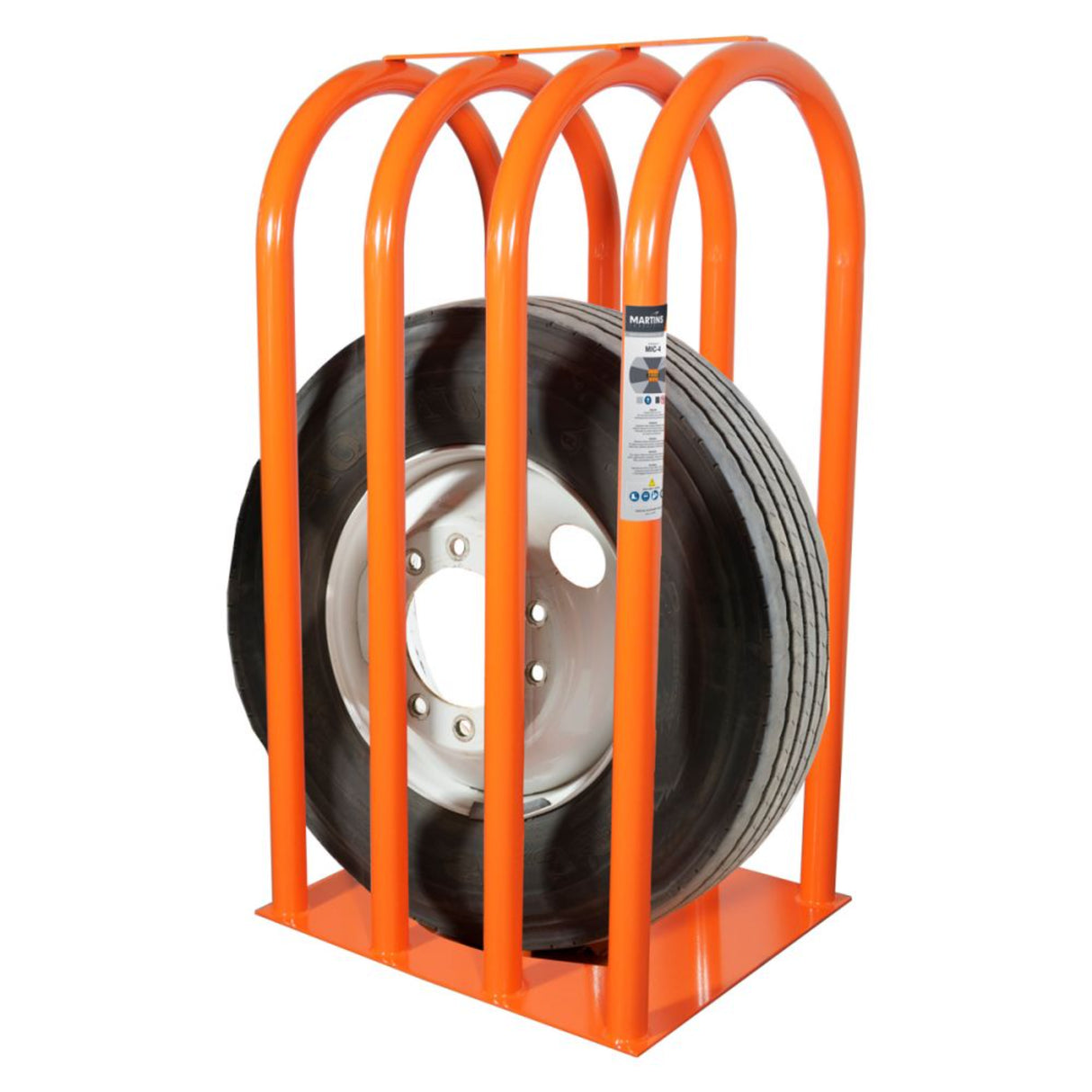 Martins Industries 4-Bar Tire Inflation Cage (MIC-4) – OSHA-Compliant Safety Cage for Truck & Bus (TBR) Tires & Multi-Piece Rims up to 47″ OD, 130 PSI