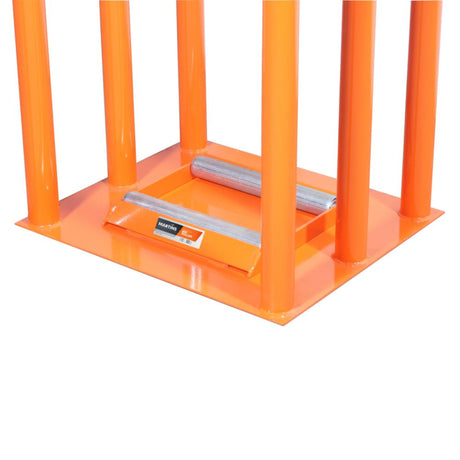 Martins Industries 4-Bar Tire Inflation Cage Complete Kit (MIC-4-KIT) – OSHA-Compliant Truck & Bus Tire Cage with Automatic Flatematic Inflator & Roller Kit, up to 47″ OD