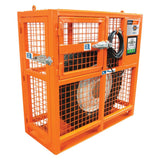 Martins Industries Automatic HD Tire Inflation Cage 82″ (MIC-AUHD-82) – OSHA-Compliant Safety Cage with Built-In 145 PSI Automatic Inflator for OTR, Mining & Earthmover Tires