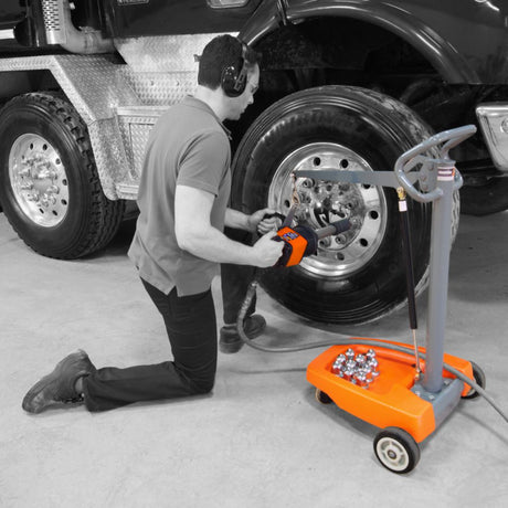 Martins Industries Impact Boom Mobile Impact Wrench Holder (MMIWSS) – Gas-Spring Support Arm for Impact Wrenches up to 50 lb, 360° Swivel, Mobile Cart