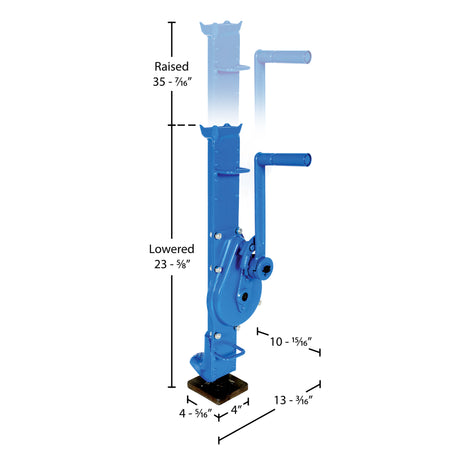 Vestil MMJ Mechanical Machinery Jack — Drift-Free Crank Jack for Vehicle & Equipment Maintenance