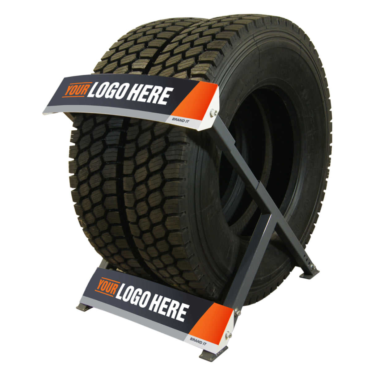 Martins Industries Truck Tire Display Rack – 8 Truck Tire Capacity, 1,750 lb Load Capacity (MTBRD)