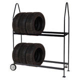 Martins Industries Standard Mobile Tire Display Rack (MTD-60) – 2-Tier Rolling Tire Display, Holds up to 14 Tires, 23″–32″ OD, Indoor/Outdoor