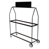 Martins Industries Deluxe Mobile Tire Display Rack (MTD-72) – 2-Tier Rolling Tire Display, Holds up to 16 Tires, 23″–32″ OD, Custom Logo Header