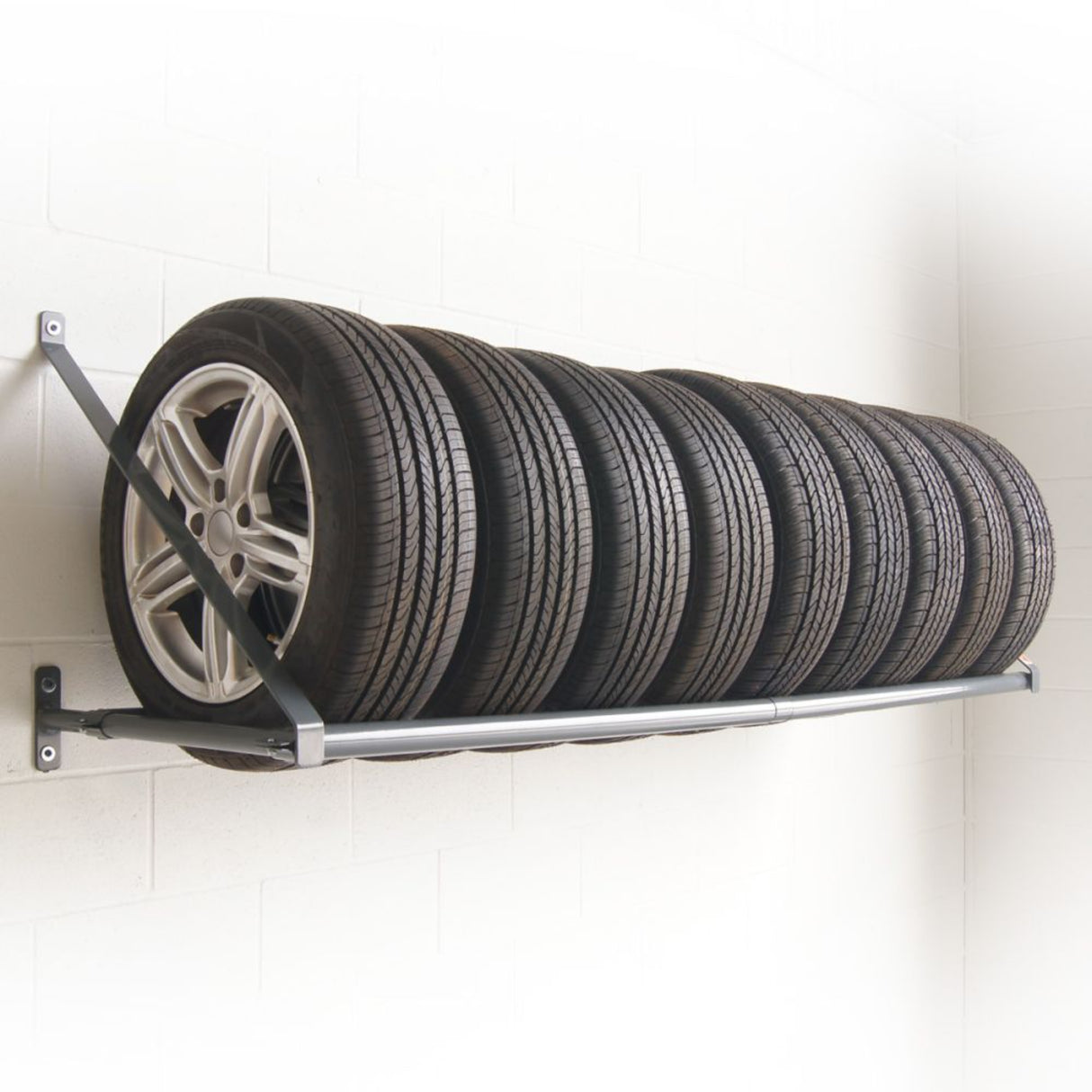 Martins Industries Wall-Mount Tire Rack – 500 lb Capacity, Holds 8 Tires (MWM-80)