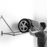 Martins Industries Wall-Mount Tire Rack – 500 lb Capacity, Holds 8 Tires (MWM-80)
