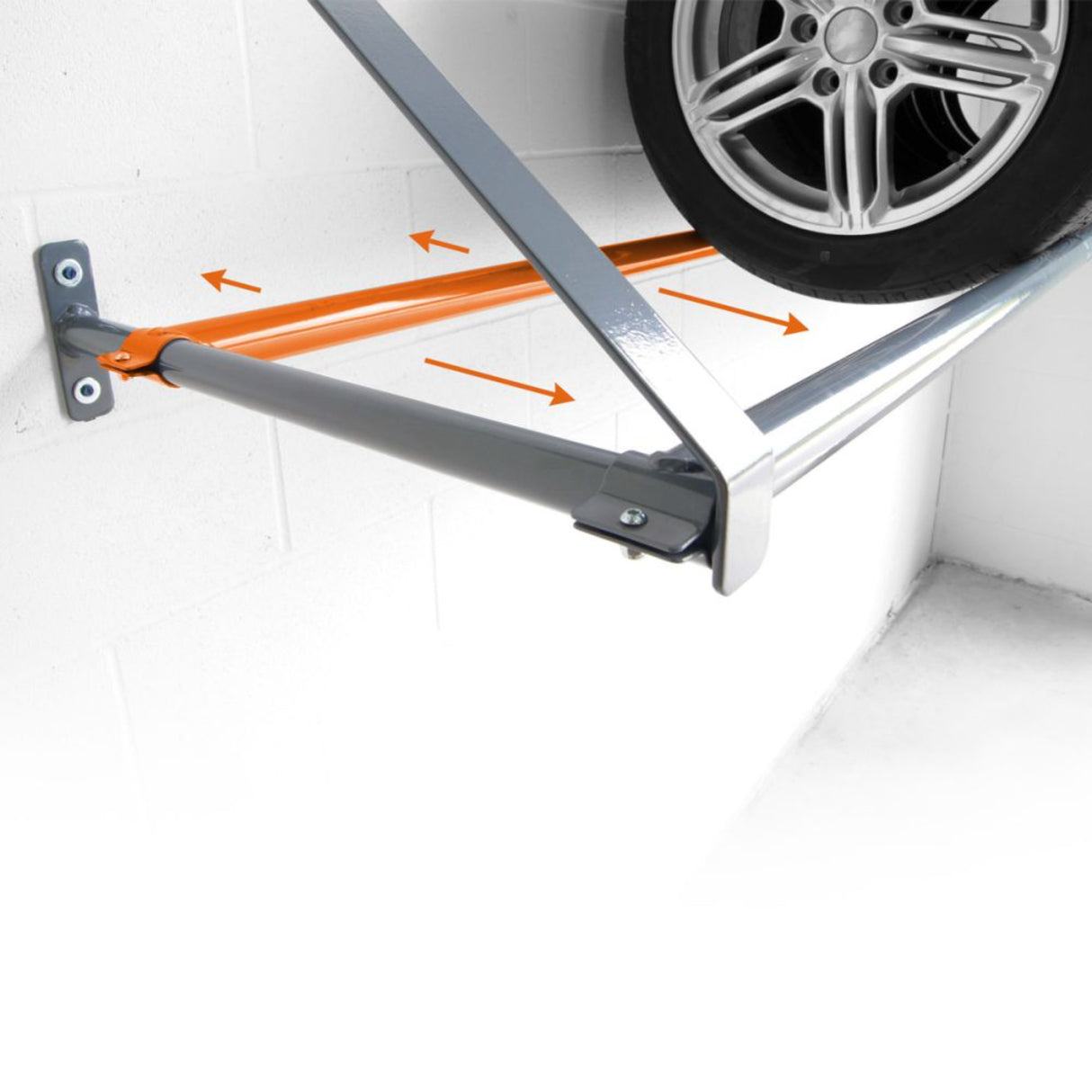 Martins Industries Wall-Mount Tire Rack – 500 lb Capacity, Holds 8 Tires (MWM-80)