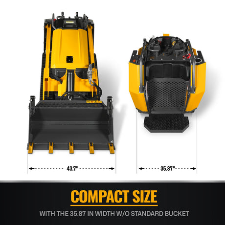 MechMaxx 25HP Stand-On Mini Skid Steer Loader with Kubota D1105 Engine