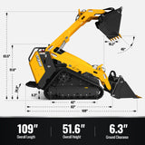 MechMaxx 25HP Stand-On Mini Skid Steer Loader with Kubota D1105 Engine