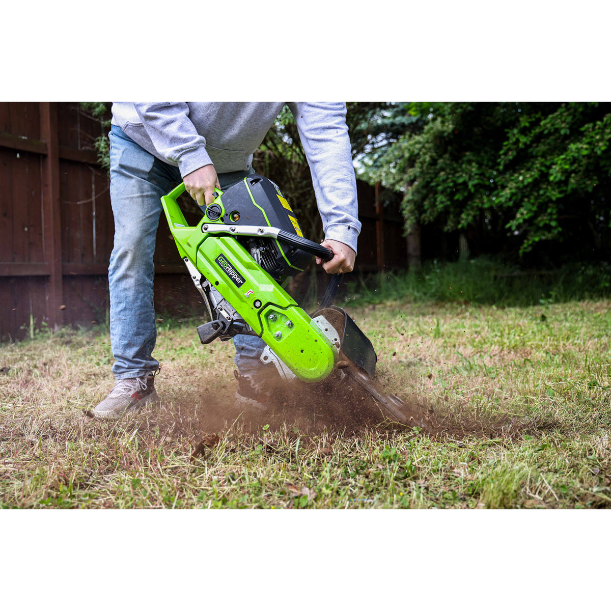 MiniTrencher GeoRipper 20 Handheld Gas Mini Trencher – 74cc 2-Stroke, 20" Digging Depth Portable Trencher for Irrigation, Wire & Pipe
