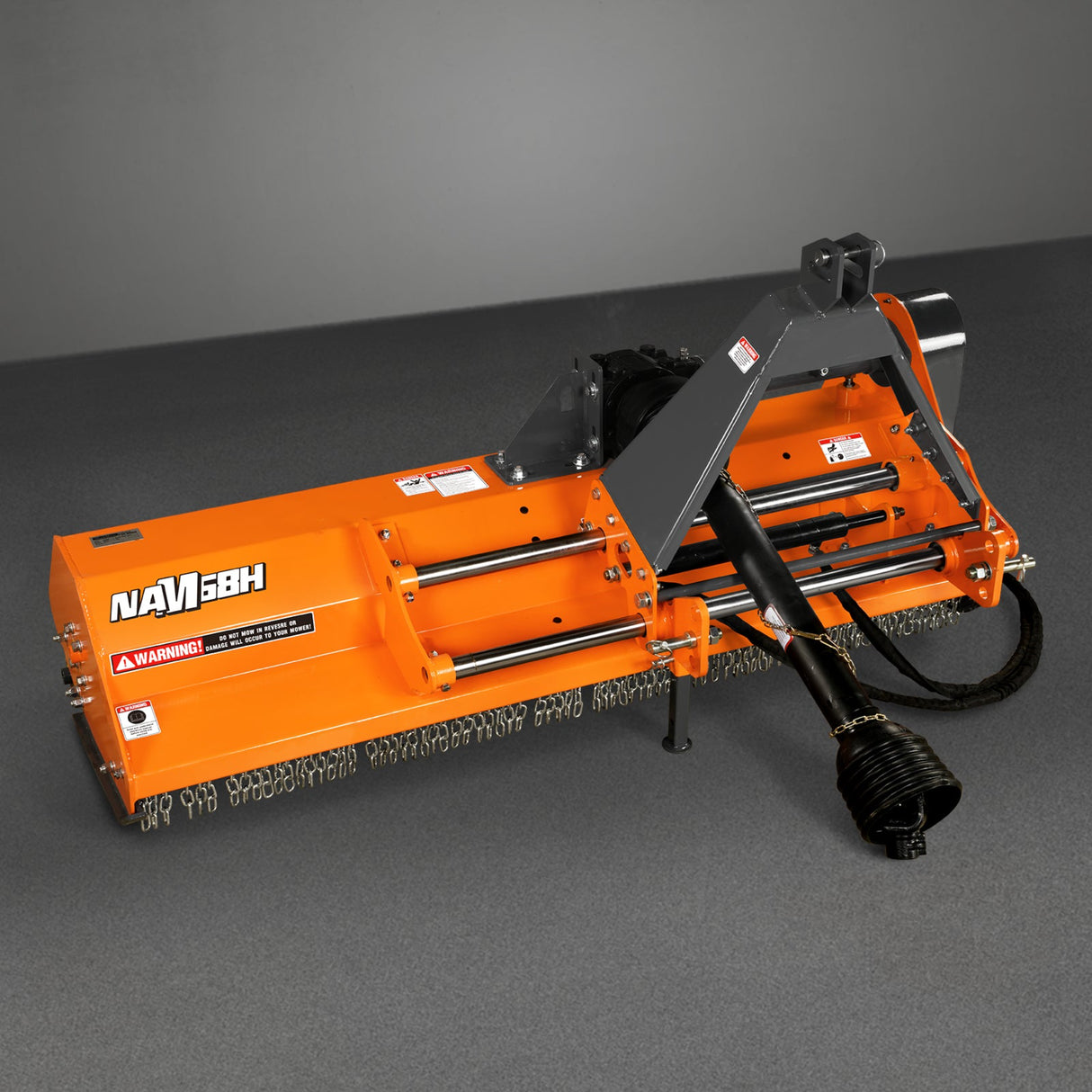 MechMaxx 68" PTO Flail Mower, Hydraulic Side Shift, 3-Point, 30-60HP, NAM68H