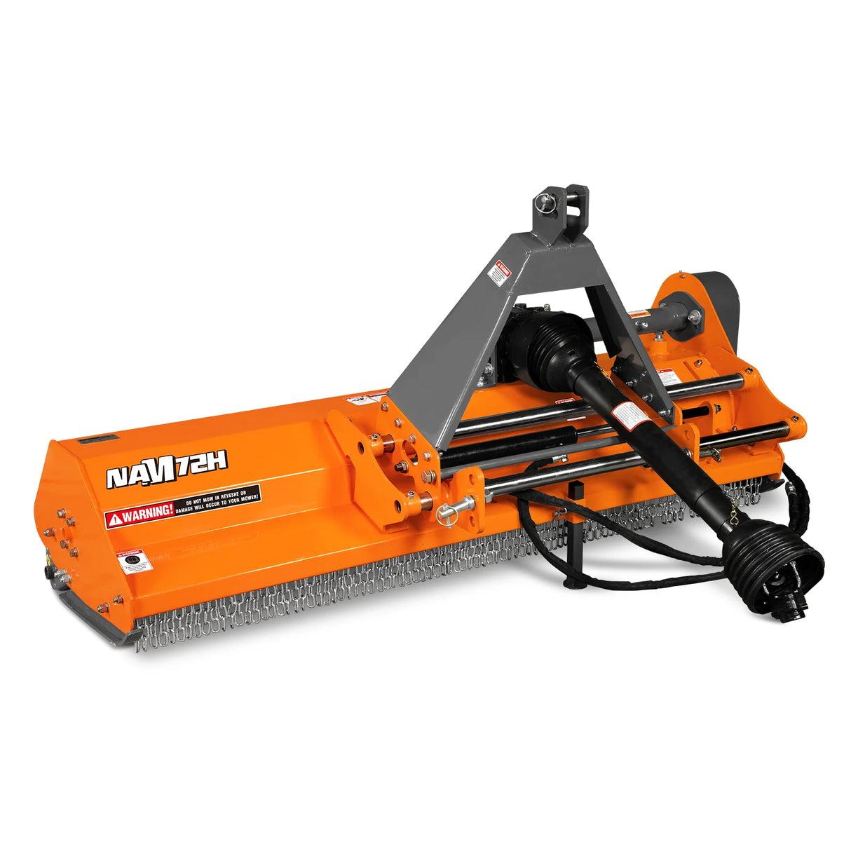 MechMaxx 72" PTO Flail Mower, Hydraulic Side Shift, 3-Point, 45-85HP, NAM72H