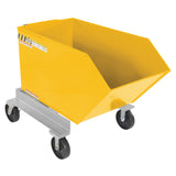 Vestil P-HOP Portable Steel Hoppers | Mobile Self-Dumping Hopper with Foot-Locking Casters, 2,000 lb, 0.5–1.5 Cubic Yard, 8 Colors