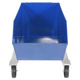 Vestil P-HOP Portable Steel Hoppers | Mobile Self-Dumping Hopper with Foot-Locking Casters, 2,000 lb, 0.5–1.5 Cubic Yard, 8 Colors