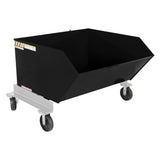 Vestil P-HOP Portable Steel Hoppers | Mobile Self-Dumping Hopper with Foot-Locking Casters, 2,000 lb, 0.5–1.5 Cubic Yard, 8 Colors