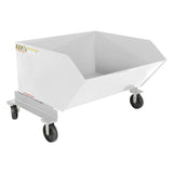 Vestil P-HOP Portable Steel Hoppers | Mobile Self-Dumping Hopper with Foot-Locking Casters, 2,000 lb, 0.5–1.5 Cubic Yard, 8 Colors
