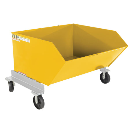 Vestil P-HOP Portable Steel Hoppers | Mobile Self-Dumping Hopper with Foot-Locking Casters, 2,000 lb, 0.5–1.5 Cubic Yard, 8 Colors