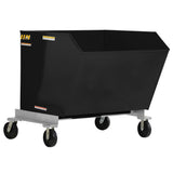 Vestil P-HOP Portable Steel Hoppers | Mobile Self-Dumping Hopper with Foot-Locking Casters, 2,000 lb, 0.5–1.5 Cubic Yard, 8 Colors